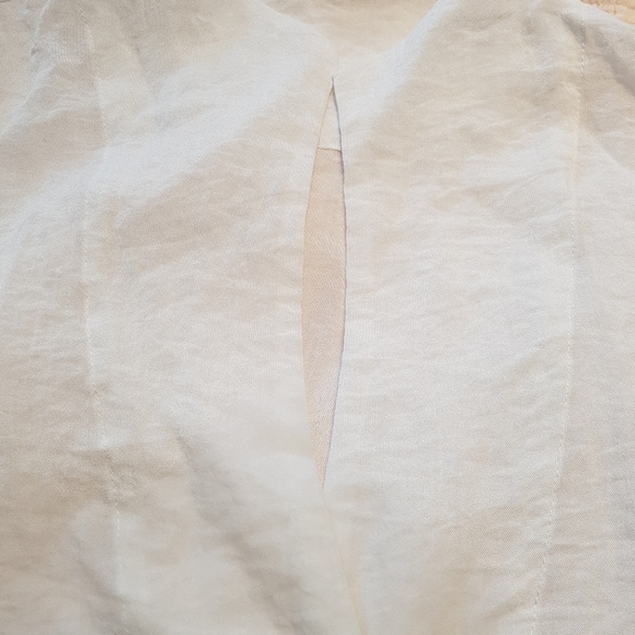 White summer gauzy casual jacket L - Picture 4 of 5